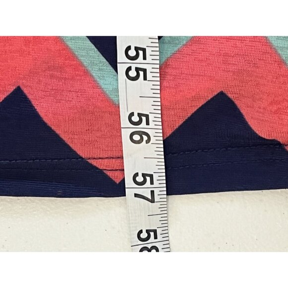 J for Justify Navy Blue Plus 2X Maxi Dress Sleeveless Chevron Hem Belted - Picture 7 of 12